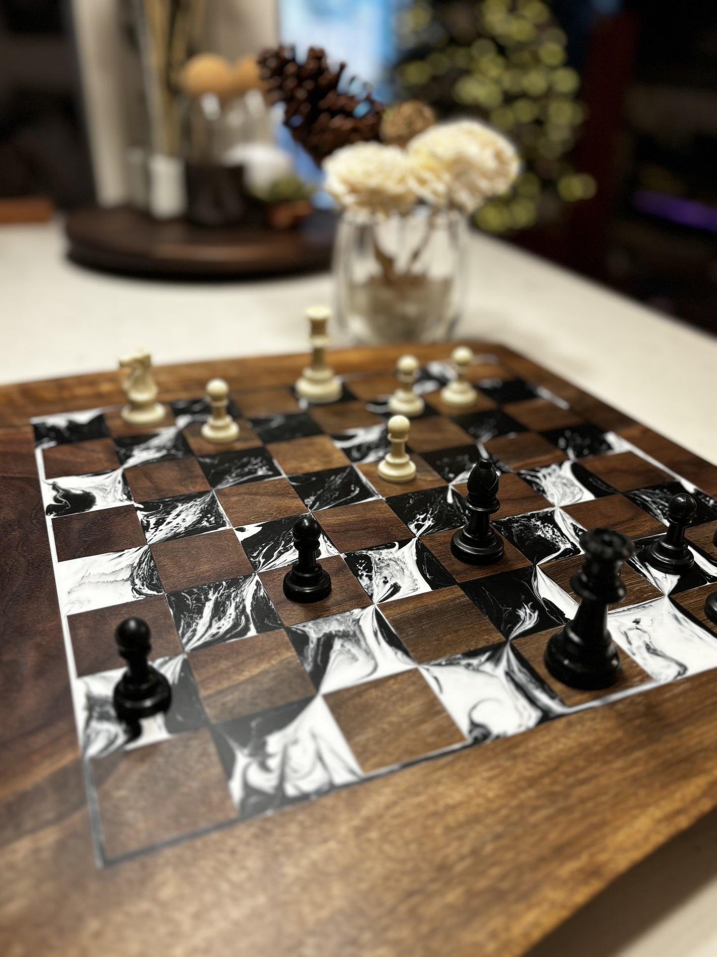 Marble Epoxy Chess Board
